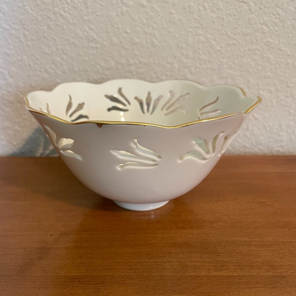 Lenox China Westbury Small Bowl with Gold Rim